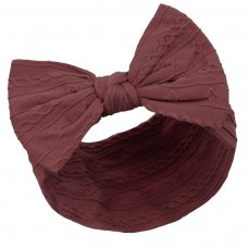 HB112-DP: Dusty Pink Cable Headband w/Bow